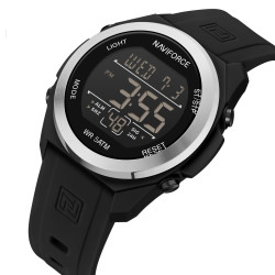 годинник чоловічий naviforce run спортивний електронний наручний годинник naviforce з будильником