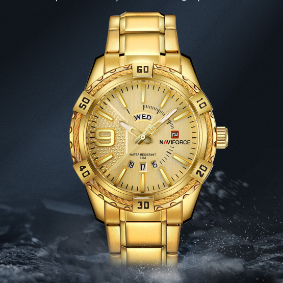 Годинник чоловічий Naviforce Yacht Gold наручний годинник Naviforce #9393