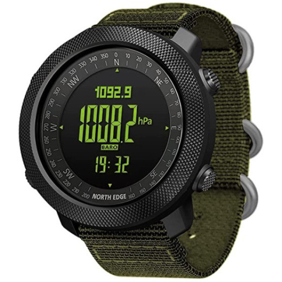 Годинник чоловічий North Edge Apache Green 5BAR наручний годинник North Edge #2821