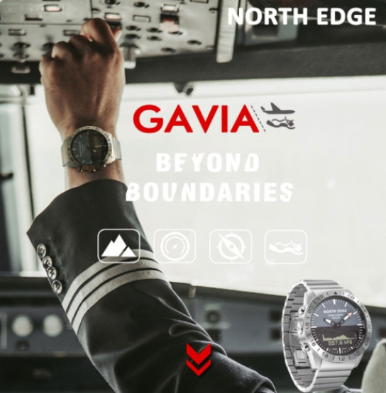 Годинник чоловічий North Edge Gavia 20BAR наручний годинник North Edge #1632