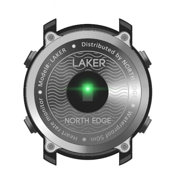 Годинник чоловічий North Edge Laker Black 5BAR наручний годинник North Edge #2278