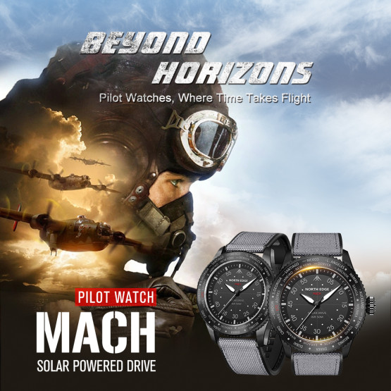 Годинник чоловічий North Edge Mach наручний годинник North Edge #5651