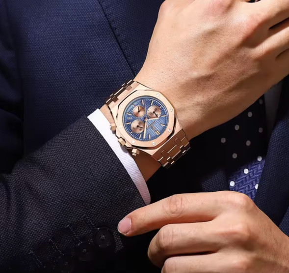 Годинник чоловічий Poedagar Major стрілковий класичний наручний годинник #10676