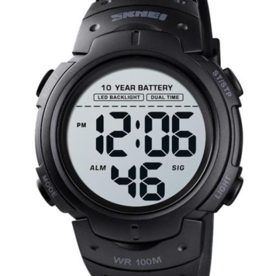 Годинник чоловічий Skmei Neon 10 Bar Black наручний годинник Skmei