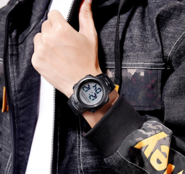 Годинник чоловічий Skmei Neon 10 Bar Black наручний годинник Skmei #3089
