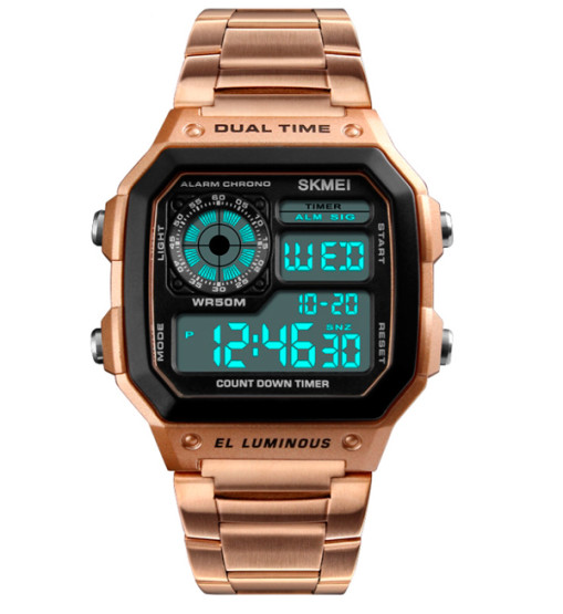 Годинник чоловічий Skmei Ripple RoseGold 1335 наручний годинник Skmei #8381