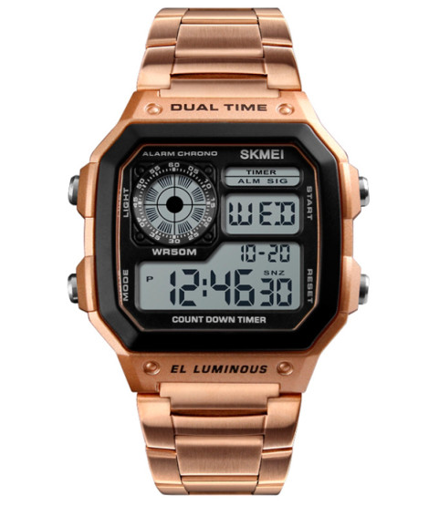 Годинник чоловічий Skmei Ripple RoseGold 1335 наручний годинник Skmei #8383