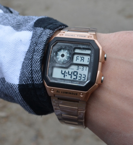 Годинник чоловічий Skmei Ripple RoseGold 1335 наручний годинник Skmei #8386