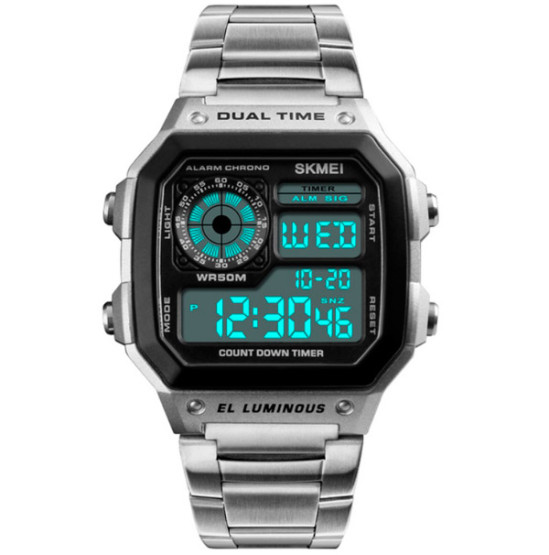 Годинник чоловічий Skmei Ripple Silver 1335S наручний годинник Skmei #5528