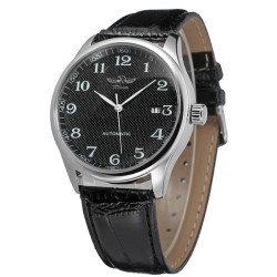 годинник чоловічий winner handsome leather наручний годинник winner