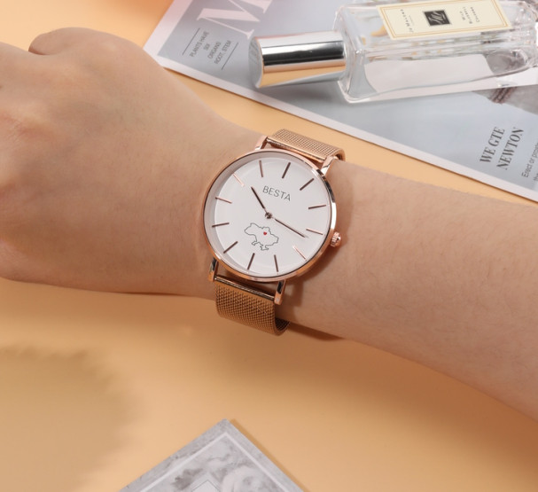 Годинник жіночий Besta Love UA Rosegold наручний годинник Besta #5406