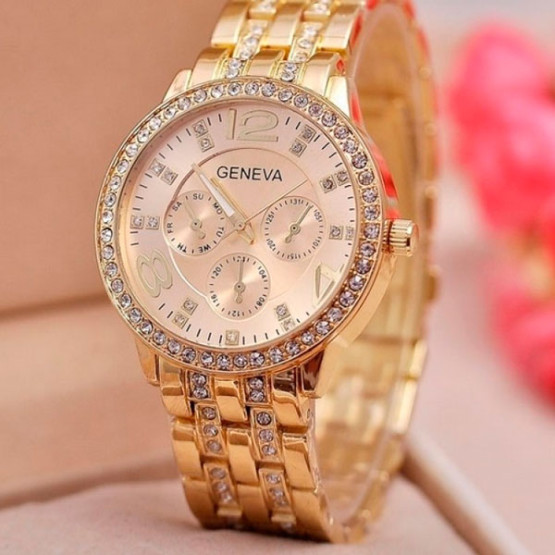 Годинник жіночий Geneva Gold наручний годинник Geneva #4406