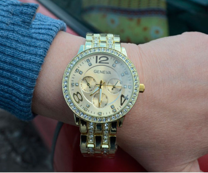 Годинник жіночий Geneva Gold наручний годинник Geneva #4416