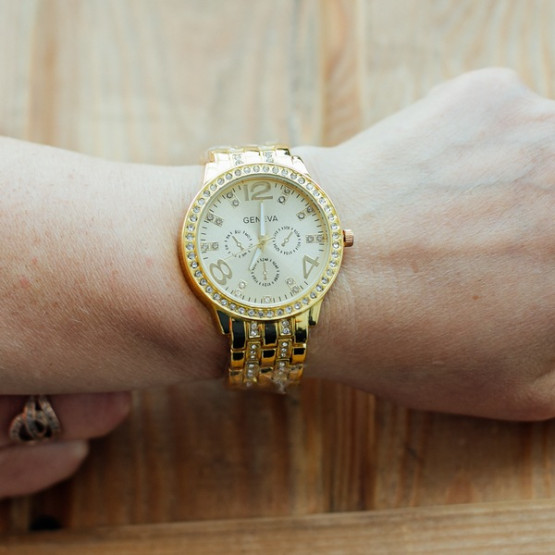 Годинник жіночий Geneva Gold наручний годинник Geneva #4411