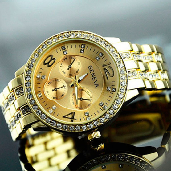 Годинник жіночий Geneva Gold наручний годинник Geneva #4413
