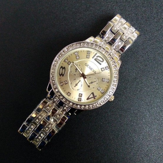 Годинник жіночий Geneva Silver наручний годинник Geneva #4396