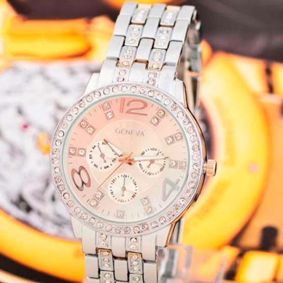 Годинник жіночий Geneva Silver наручний годинник Geneva #4397