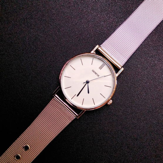 Годинник жіночий Geneva Steel Silver наручний годинник Geneva #4616