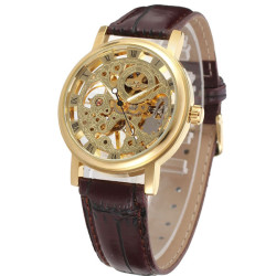 годинник жіночий winner gold brown наручний годинник winner
