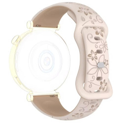 каучуковий ремінець для годинника flower beige ширина 16 мм