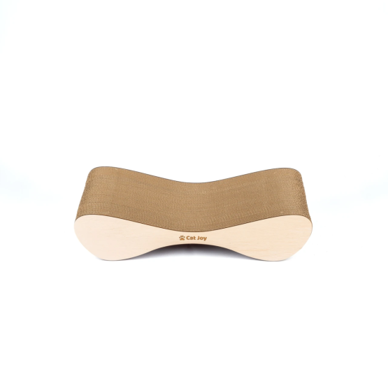 Кігтеточка дряпка з картону дерев'яний фасад Біоніка Беж