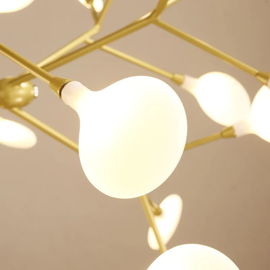 Люстра Світлячок 27 ламп світлодіодна (LED) стельова кругла в спальню на кухню чи зал - Уцінка #4370