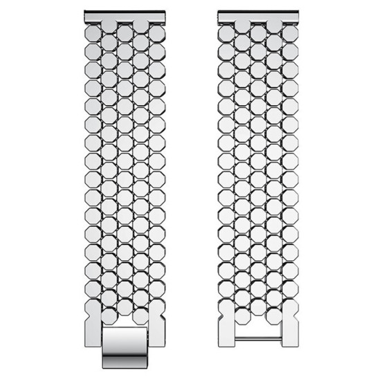 Металевий ремінець для годинника Honey Silver ширина 20 мм #12615