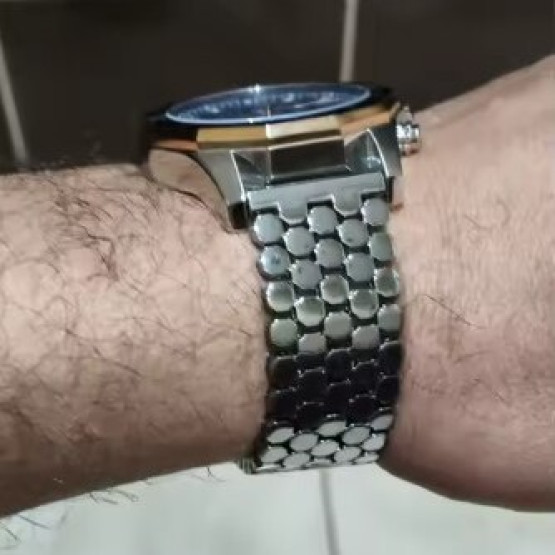 Металевий ремінець для годинника Honey Silver ширина 20 мм #12616