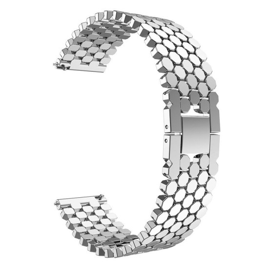Металевий ремінець для годинника Honey Silver ширина 22 мм #12620