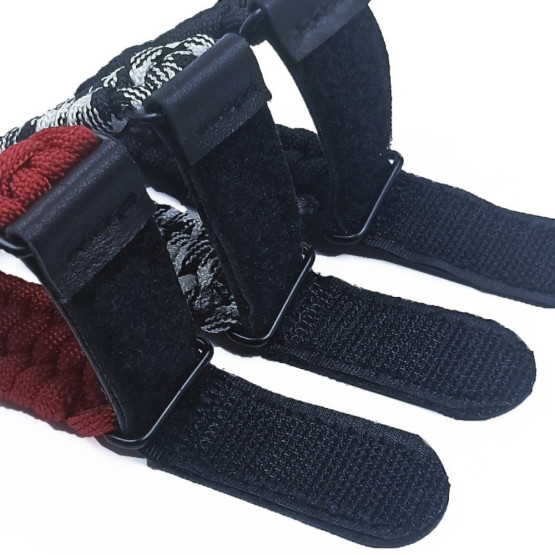 Тканинний ремінець для годинника Paracord Black ширина 24 мм чорний #12631