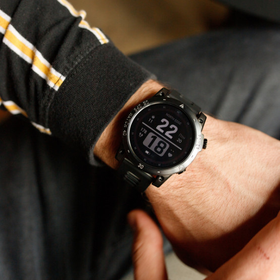 Смарт-годинник North Edge CrossFit GPS Black з компасом розумний годинник North Edge #6181