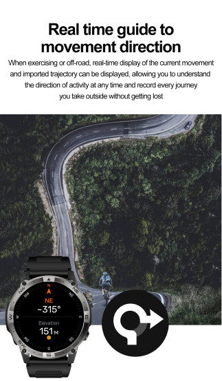 Смарт-годинник North Edge GPS Smart Titan з компасом розумний годинник North Edge #8397