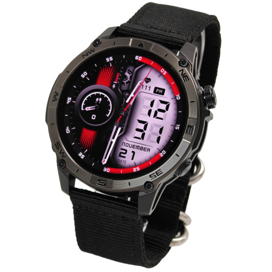 Смарт-годинник North Edge GPS Titan Black Spider з компасом