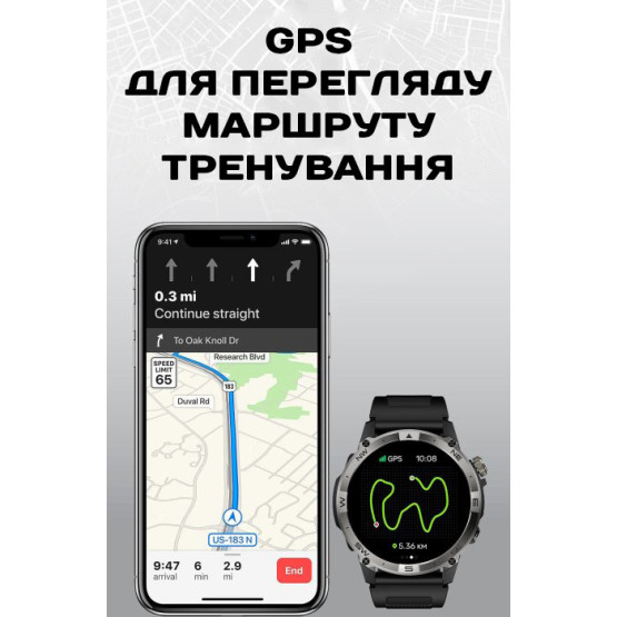 Смарт-годинник North Edge GPS Titan Black Spider з компасом #11370