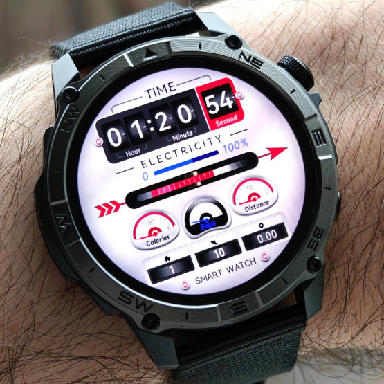Смарт-годинник North Edge GPS Titan Black Spider з компасом #11374