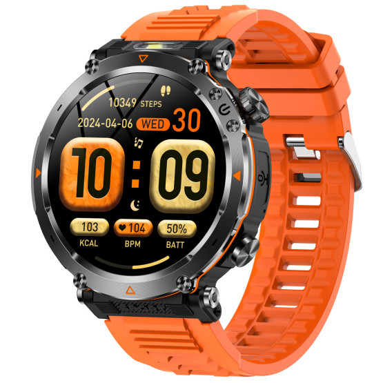 Смарт-годинник Smart Avation Pro Orange, 2 ремінці розумний годинник UWatch #9791
