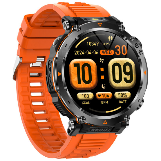 Смарт-годинник Smart Avation Pro Orange, 2 ремінці розумний годинник UWatch #9800
