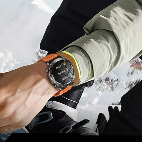 Смарт-годинник Smart Avation Pro Orange, 2 ремінці розумний годинник UWatch #9805