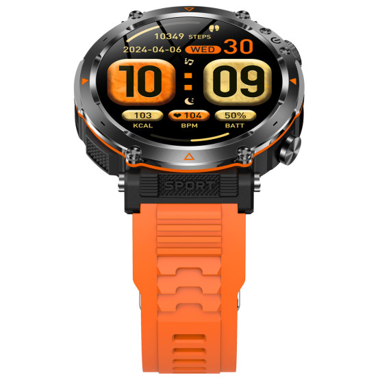 Смарт-годинник Smart Avation Pro Orange, 2 ремінці розумний годинник UWatch #9806