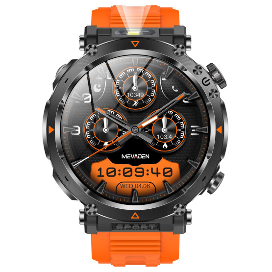 Смарт-годинник Smart Avation Pro Orange, 2 ремінці розумний годинник UWatch #9792