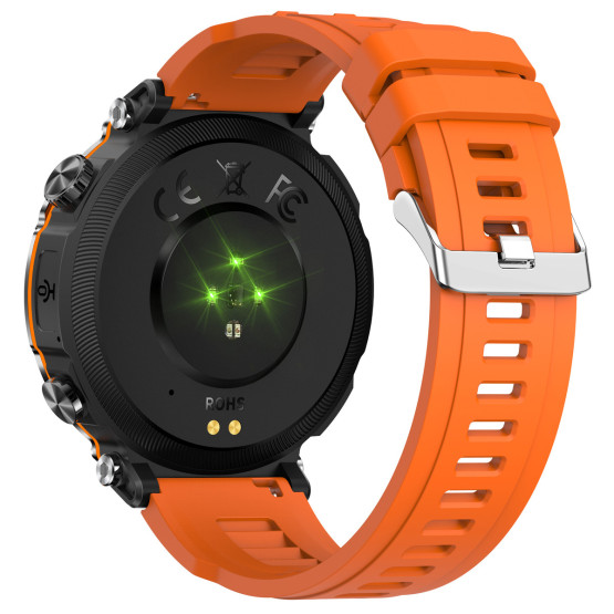 Смарт-годинник Smart Avation Pro Orange, 2 ремінці розумний годинник UWatch #9810
