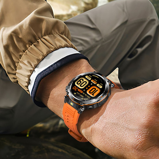 Смарт-годинник Smart Avation Pro Orange, 2 ремінці розумний годинник UWatch #9811
