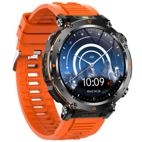 Смарт-годинник Smart Avation Pro Orange, 2 ремінці розумний годинник UWatch #9793