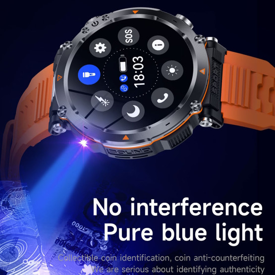 Смарт-годинник Smart Avation Pro Orange, 2 ремінці розумний годинник UWatch #9794