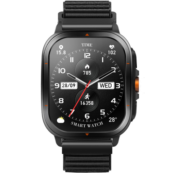 Смарт-годинник Smart Bavaro Nano Nylon 2 ремінці розумний годинник UWatch #11742