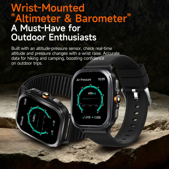 Смарт-годинник Smart Bavaro Nano Nylon 2 ремінці розумний годинник UWatch #11746