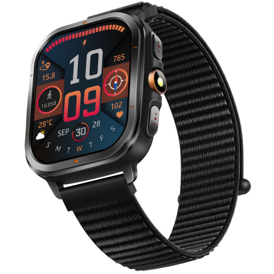 Смарт-годинник Smart Bavaro Nano Nylon 2 ремінці розумний годинник UWatch #11748