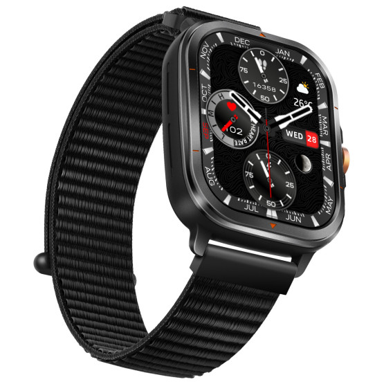 Смарт-годинник Smart Bavaro Nano Nylon 2 ремінці розумний годинник UWatch #11749