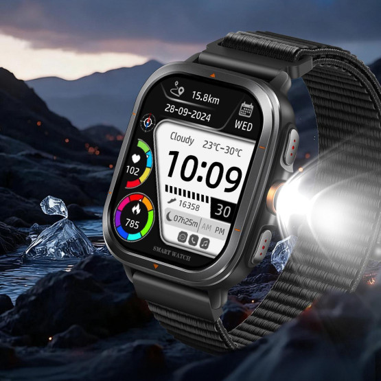 Смарт-годинник Smart Bavaro Nano Rubber 2 ремінці розумний годинник UWatch #11773