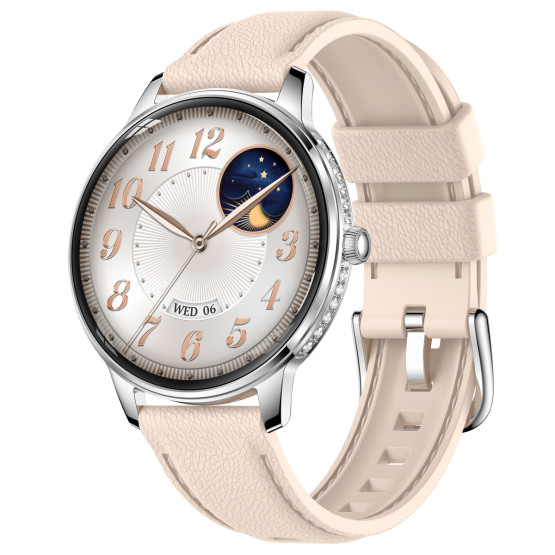 Розумний годинник UWatch Smart Brilliant Slim Silver Rubber 2 ремінці